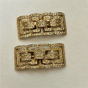 Elegant Musi Silver-Tone Shoe Clips